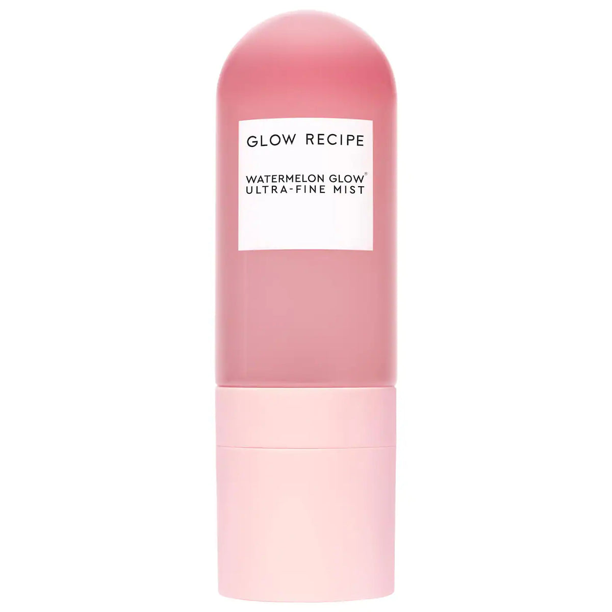 Glow Recipe Watermelon Glow Ultra-Fine Mist 75ml beauty spray in a clear bottle with a pink cap, designed for hydrating skincare.
