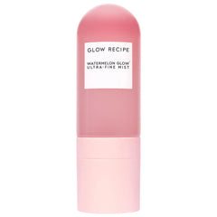 Glow Recipe Watermelon Glow Ultra-Fine Mist 75ml beauty spray in a clear bottle with a pink cap, designed for hydrating skincare.