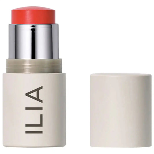 Ilia Multi-Stick in various shades, new in box, displaying creamy, multi-use beauty stick for lips, cheeks, and eyes.