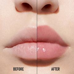 Dior Addict Lip Maximizer Plumping Gloss in shade Rosewood, featuring a glossy finish on model's lips.