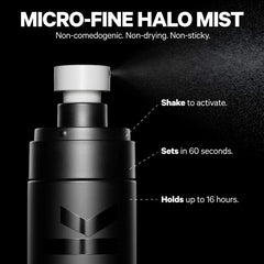Milk Makeup Pore Eclipse mattifying and blurring setting spray in a clear spray bottle with white label and black cap.