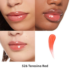 Gucci Gloss à Lèvres hydrating plumping lip gloss in various shades, showing the sleek tube and colorful applicator.
