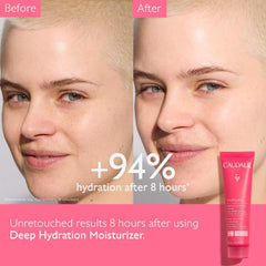 Caudalie VinoHydra Deep Hydration Moisturizer 60ml jar, new, with a sleek white container and minimalist design.