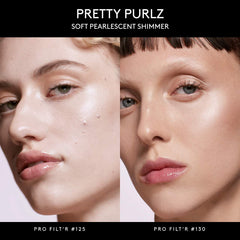 Fenty Beauty Demi'Glow Light-Diffusing Highlighter in various shades, showcasing the compact with shimmery highlighter powder.