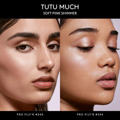 Fenty Beauty Demi'Glow Light-Diffusing Highlighter in various shades, featuring a compact with shimmering powder for radiant skin.