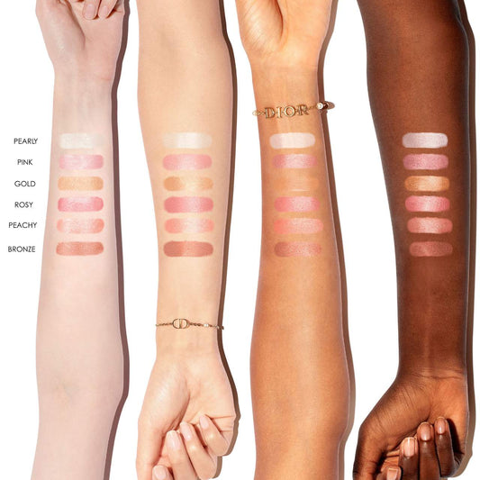 Dior Forever Glow Maximizer longwear liquid highlighter in various shades, new in box, showcasing its sleek bottle and applicator.