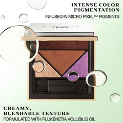 Prada  Dimensions Multi-Effect Refillable Eyeshadow Palette - 04 POETRY - a poem composed by a dusty pink with a hint of billiard green NIB