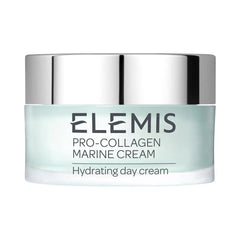 Elemis Pro-Collagen Anti-Aging Marine Cream jar with sleek design, 50ml size, showcasing a luxurious skincare product.