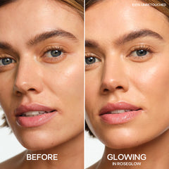 Saie Glowy Super Gel in various shades, featuring a radiant, hydrating beauty gel with a luminous finish.