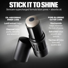 Milk Makeup Pore Eclipse mattifying blurring primer stick, non-comedogenic, smooths and minimizes pores in a sleek design