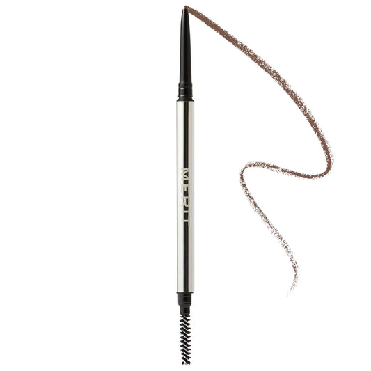 Merit Brow Gel Pencil 1990 in Taupe, new in box, featuring a dual-ended design with brow gel and pencil for natural-looking brows.