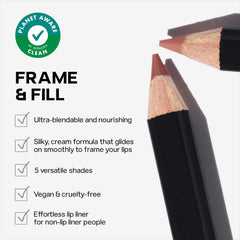 Saie Lip Liner 101 in various shades, showcasing creamy, nourishing lip pencil with smooth application and vibrant color options.