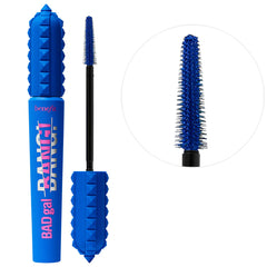 Benefit Cosmetics BADgal BANG! Volumizing Mascara in various shades, new in box, with a close-up of the mascara wand and brush.