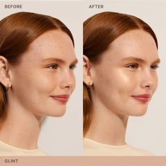 Ilia Lightshift Weightless Silky Cream Highlighter in various shades, showing a close-up of the smooth, luminous makeup product.