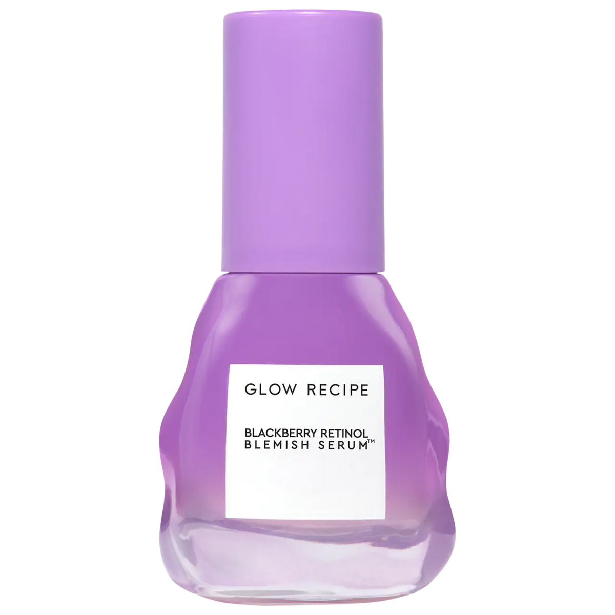 Glow Recipe Blackberry Retinol Blemish Serum NIB bottle with black and purple packaging, designed for skincare and blemish control
