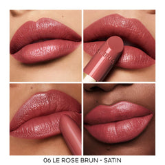 Guerlain Rouge G lipstick with various shades and caps, showing the elegant packaging and vibrant color options.