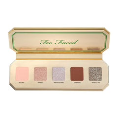 Too Faced Precious Gems eyeshadow palette featuring shimmering jewel-toned eyeshadows in a sleek compact.