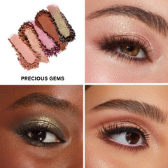 Too Faced Precious Gems Eyeshadow Palette with shimmering jewel-toned eyeshadows and compact case for versatile makeup looks.