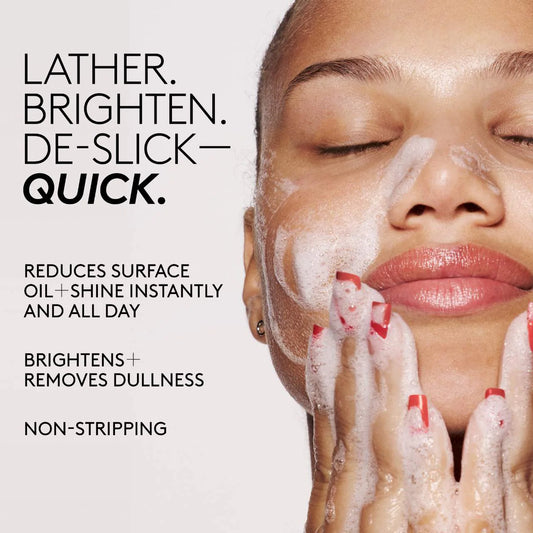 Fenty Beauty Cherry Dub Pore Purify’r Gel Cleanser in 190ml bottle, with clear gel texture and cherry scent, for deep pore cleansing.