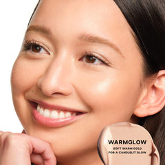 Saie Glowy Super Gel in various shades, featuring a luminous, lightweight beauty gel with a natural glow finish.