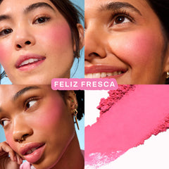 Tower 28 Beauty GetSet Blur + Set Matte Powder Blush in various shades displayed in open packaging with soft lighting.