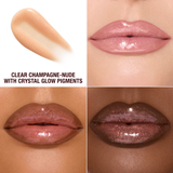 Charlotte Tilbury Big Lip Plumpgasm plumping lip gloss in a sleek tube, showcasing its shiny, glossy finish.
