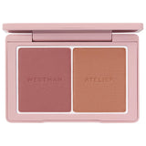 Westman Atelier  Baby Cheeks Powder Blush Duo - Sable & Suede - warm tawny & warm rose NIB