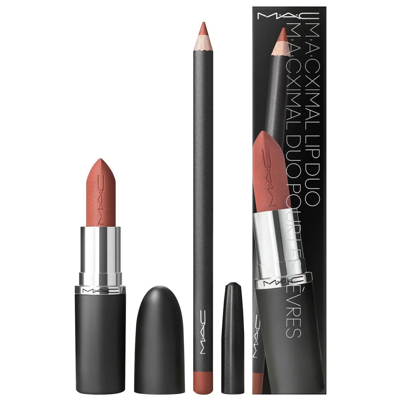 M.A.C Lip Duo Set featuring two MAC lip products in sleek packaging, ideal for enhancing your beauty routine.