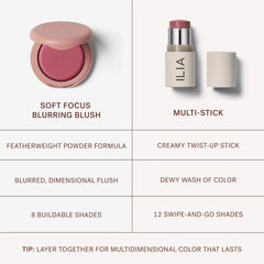 ILIA Soft Focus Blurring Blush - Talc-Free Powder Blush (many shades)