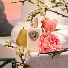 Dolce & Gabbana My Devotion Eau de Parfum Intense bottle, 100ml, with elegant packaging and floral fragrance cues.