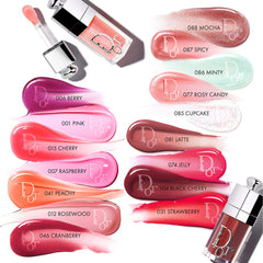 Dior Lip Glow Oil hydrating high-shine lip gloss in three finishes, new in box, with glossy and smooth appearance.