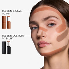 Dior Forever Skin Bronze bronzing balm stick in natural skin finish, shown in multiple shades, unopened and new in packaging.