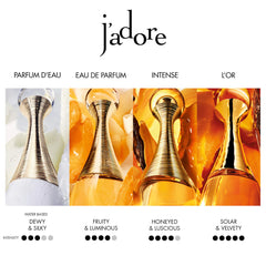 Dior J'adore Intense Parfum 50ml bottle with elegant gold cap, showcasing the luxury fragrance design.