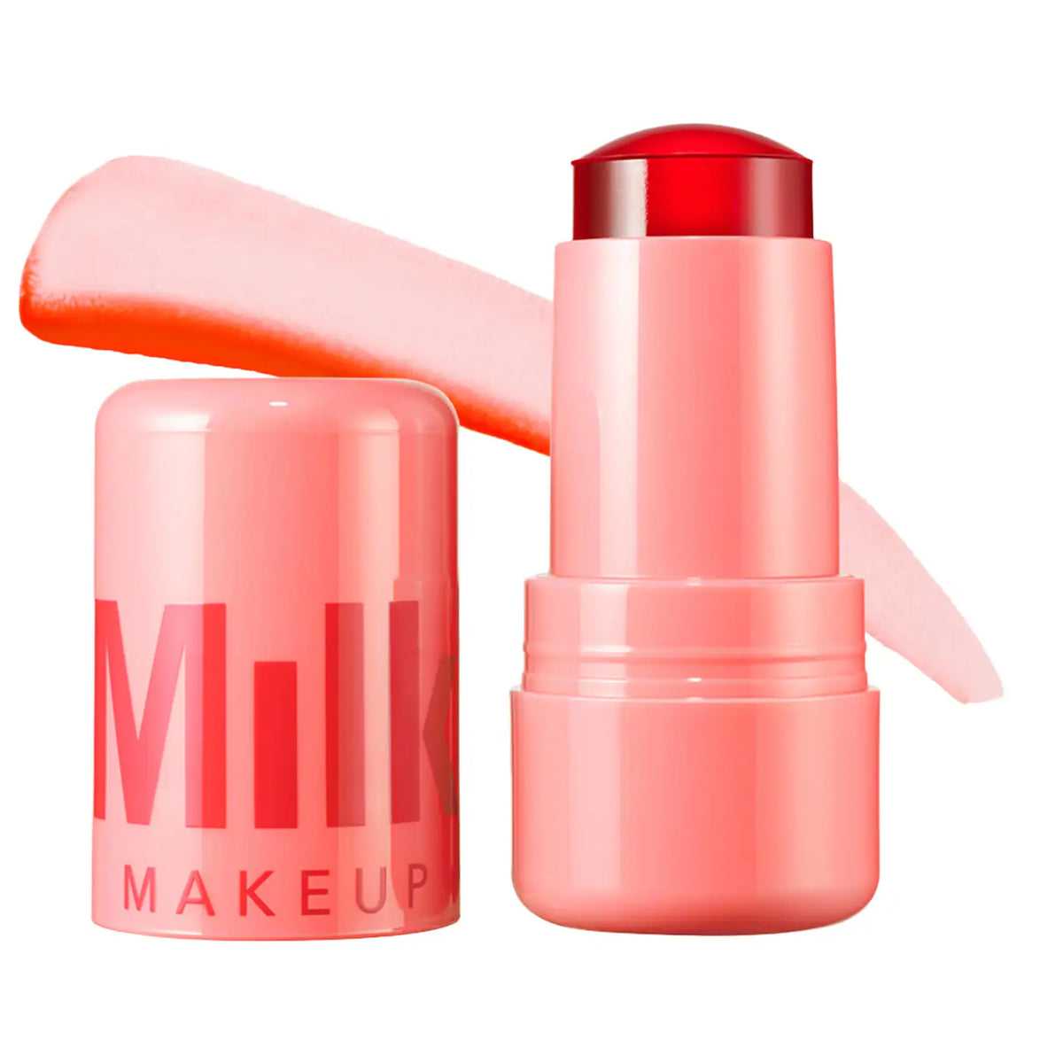 Milk Makeup Cooling Water Jelly Tint lip and cheek stain in various shades, shown in a spritz bottle with a clear, glossy finish.