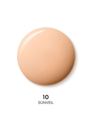 Guerlain Terracotta Joli Teint tinted moisturizer with sun protection, in multiple shades, displayed with sunveil in natural light
