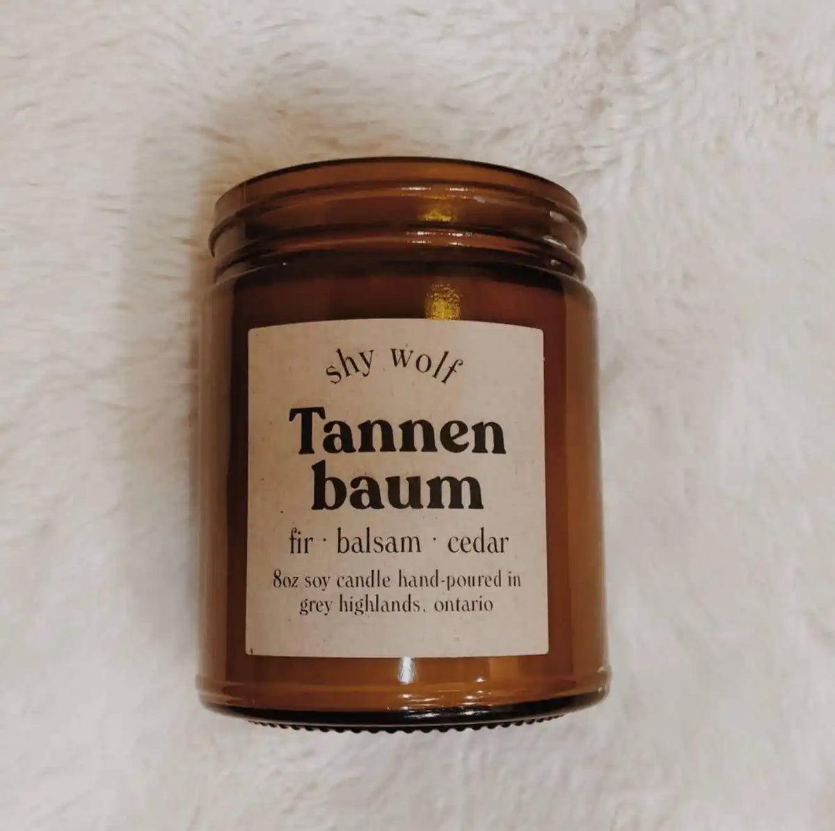 Shy Wolf Candles Tannenbaum Christmas Tree Soy Candle for home decor with festive holiday design and warm glow