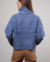 The Great the shrunken hearth cardigan - saltwater blue Size S