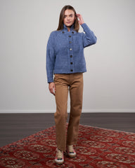 The Great the shrunken hearth cardigan - saltwater blue Size S