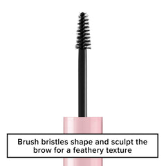 Too Faced Brow Wig brush-on brow gel in various shades, applied on eyebrows for natural-looking volume and definition.