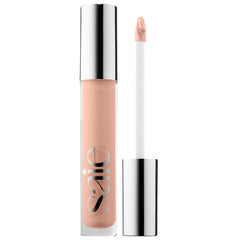 Saie Hydrabeam hydrating and concealing under eye brightener in multiple shades, displayed on a beauty product image.