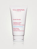 Clarins Fresh Scrub 50ml tube featuring the Clarins logo and product packaging, ideal for facial exfoliation and skin renewal