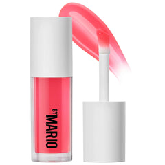 Makeup By Mario Hydrating SuperShine Lip Gloss in watermelon shade, glossy finish, with a clear, shiny lip look.