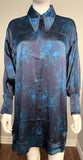 Dresses Ganni Blue Silk Floral Mini Dress Size 36/4 NWT