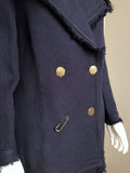 Jacket Raquel Allegra Navy Coat Size S