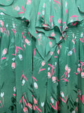 Dresses Rebecca Taylor Silk Green Floral Dress Size 2