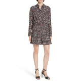 VERONICA BEARD Rory floral-print stretch-silk crepe de chine mini shirt dress Size 6